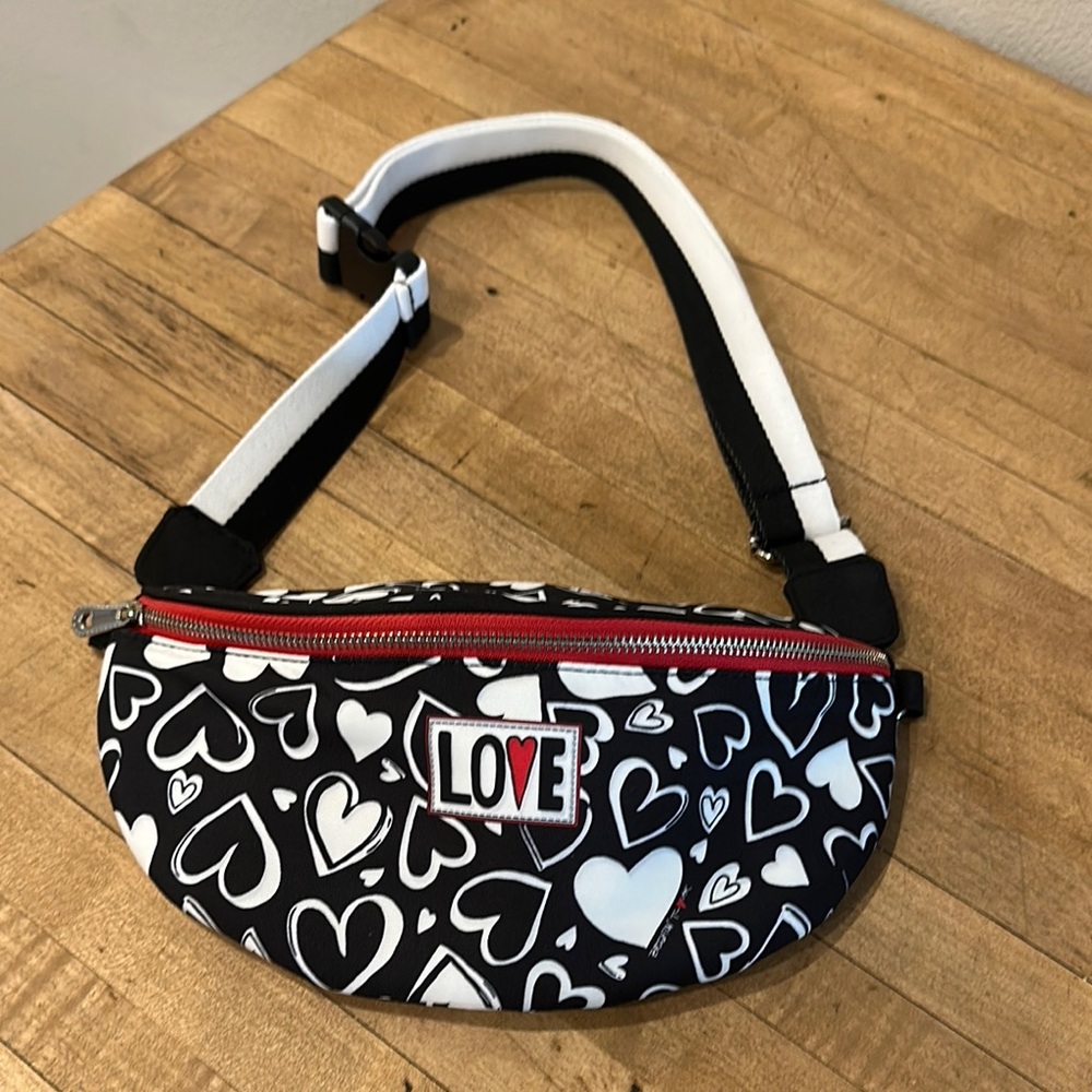 Brighton Black and White Heart Pattern Bag